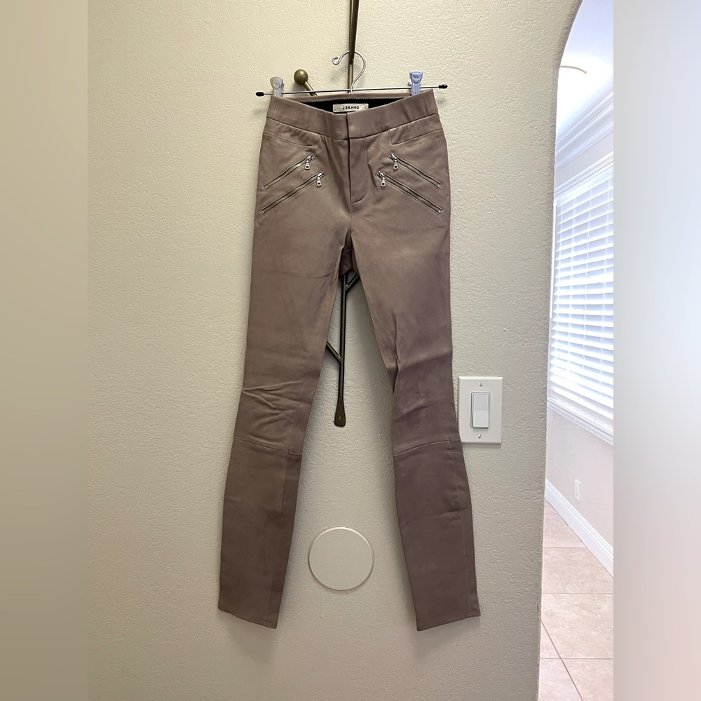 J Brand dusk leather moto pants, size 0. NWT.
